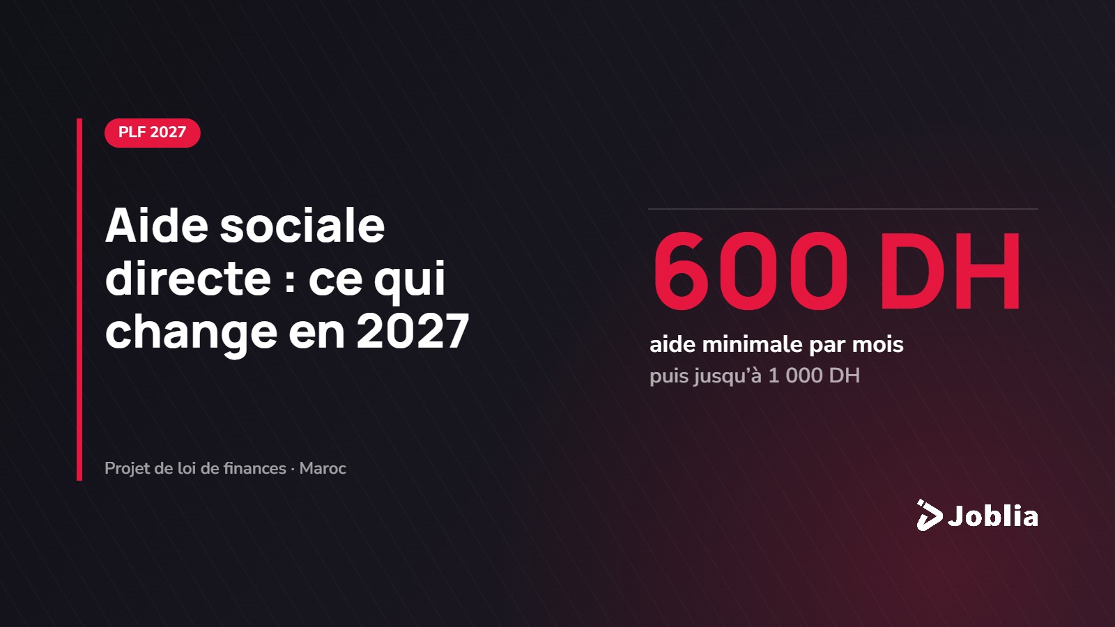 Aide sociale directe 2027 : 600 DH par mois, et vous ne la perdez plus en trouvant un emploi